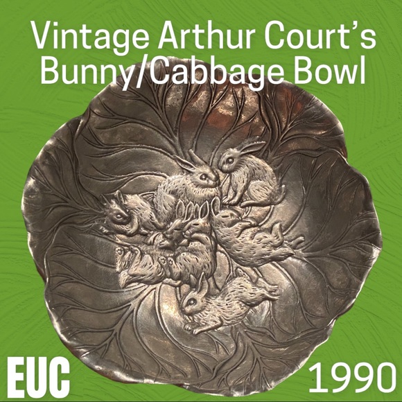 Arthur Court Other - EUC ARTHUR COURT RABBIT/BUNNY/CABBAGE 8" BOWL 1990 (BN4)